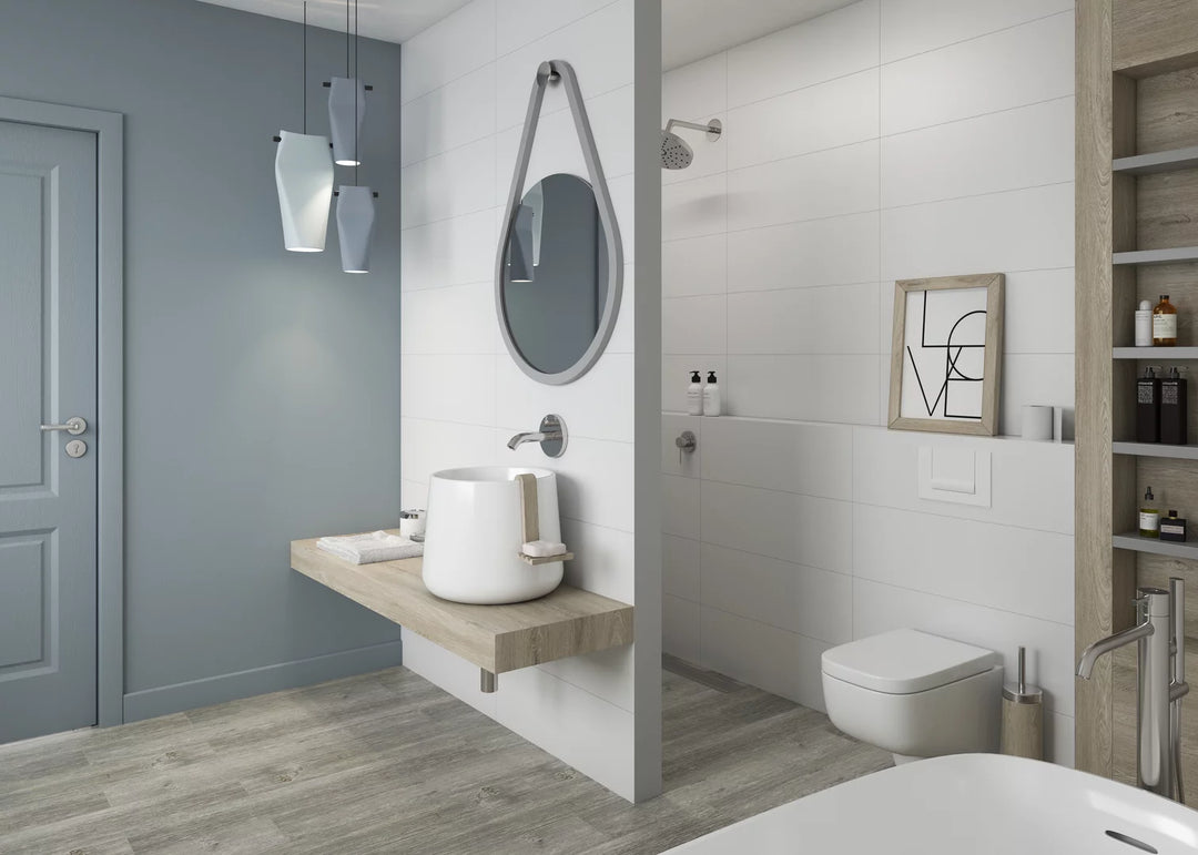 Kakel Vit Blank 30x60 CM Rect. - KakelExpress