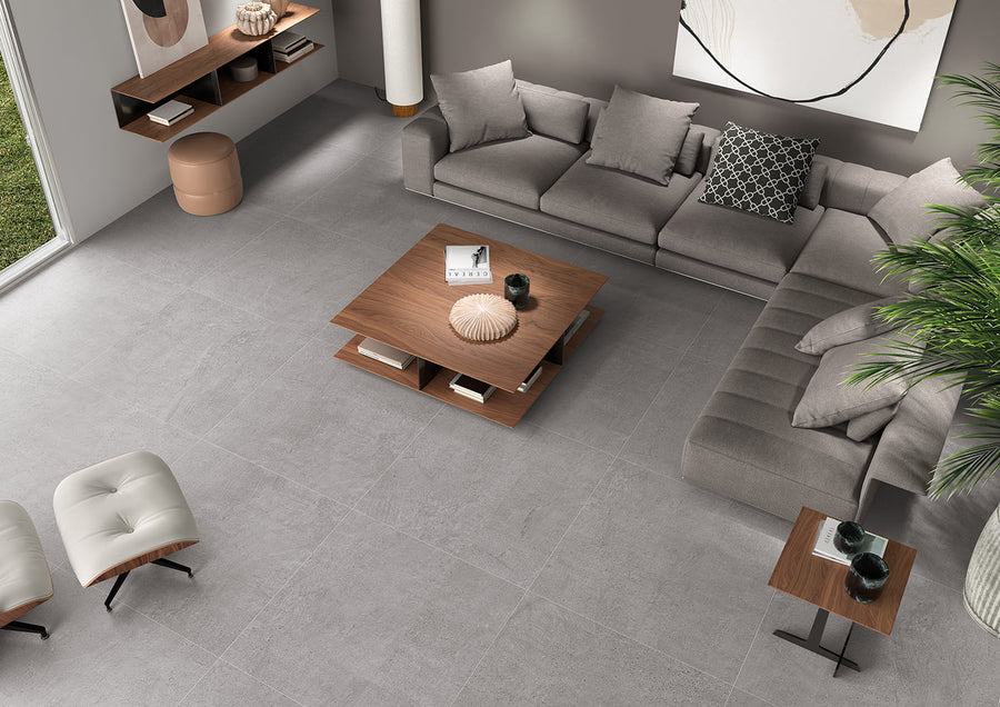 Newbury Mörkgrå 60x60 CM Rect. Klinker - KakelExpress