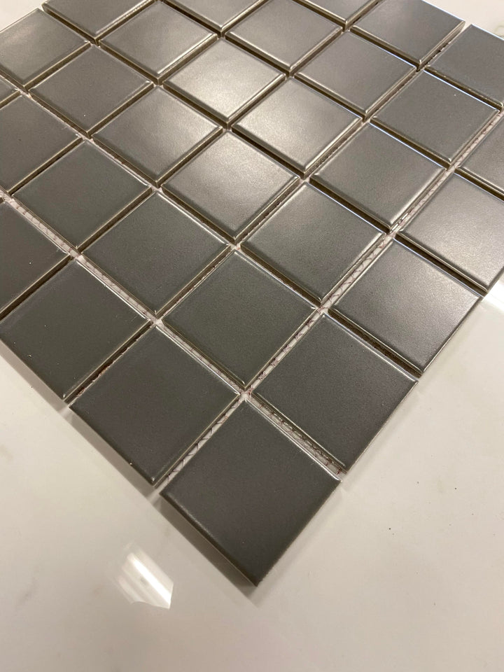 Rom Dark Grey Matt 5x5 CM Mosaik - KakelExpress