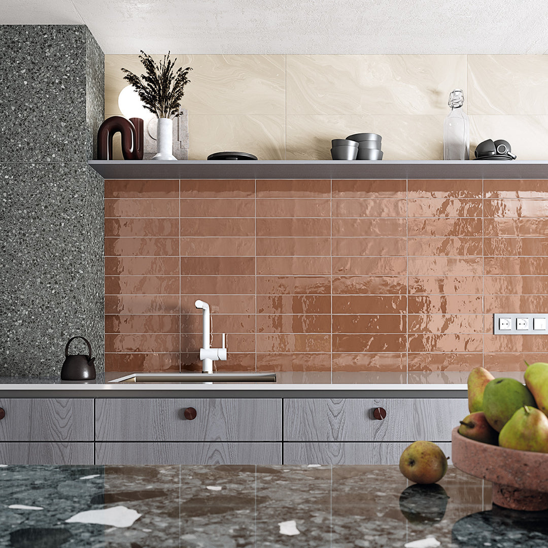 Color Brown 8x31,5 CM Kakel - KakelExpress