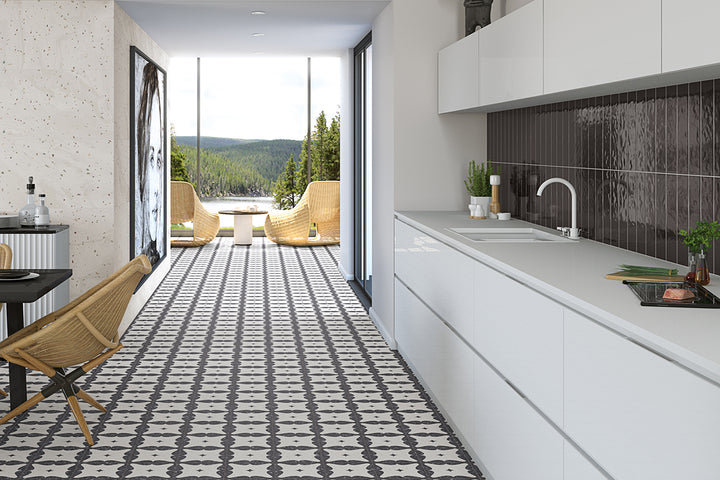 Color Black 8x31,5 CM Kakel - KakelExpress