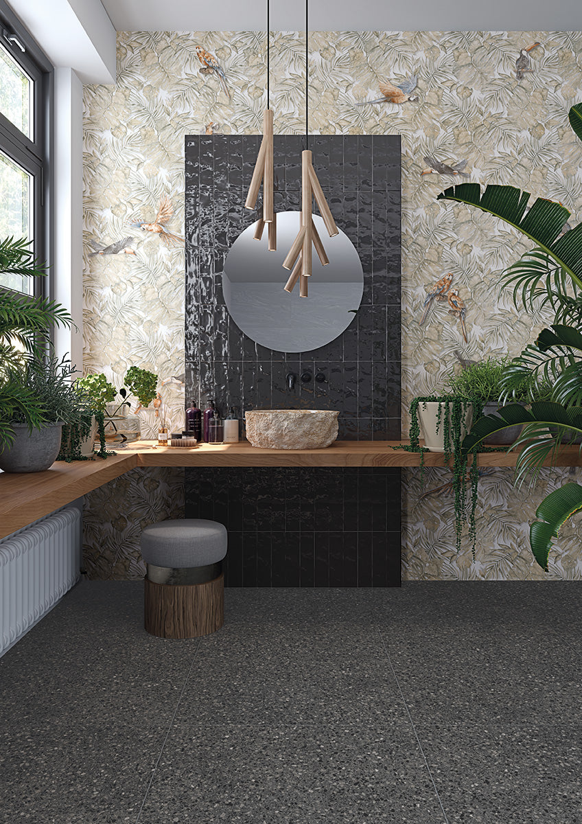 Color Black 8x31,5 CM Kakel - KakelExpress