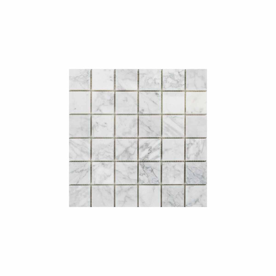 Naturstensmosaik White Marble Vit 45x45 MM - KakelExpress