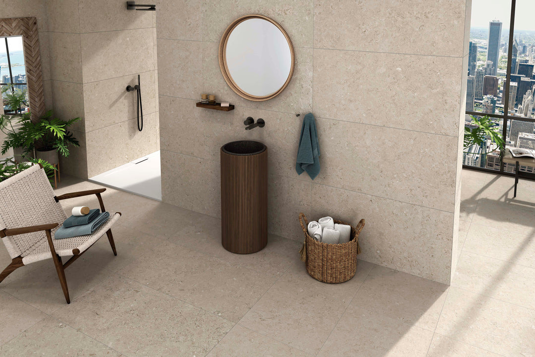 Gotland Kalk Beige Matt Rect. 30x60 CM Klinker - KakelExpress