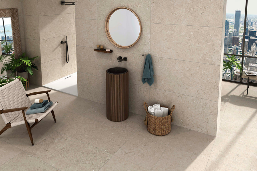 Gotland Kalk Beige Matt Rect. 30x60 CM Klinker - KakelExpress
