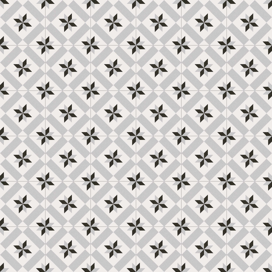 Calvet Gris 20x20 CM Marockanskt mönster - KakelExpress