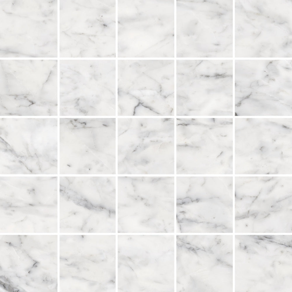 Carrara Marmor Matt 5x5 CM Mosaik - KakelExpress
