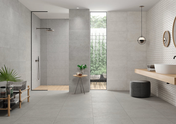 Öland Kalk Grå Matt Rect. 60x60 CM Klinker - KakelExpress