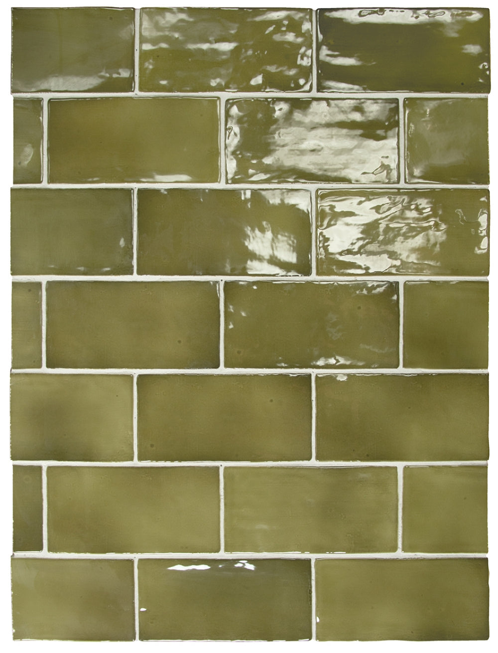 Glaciär Grön 7,5x15 CM Kakel - KakelExpress