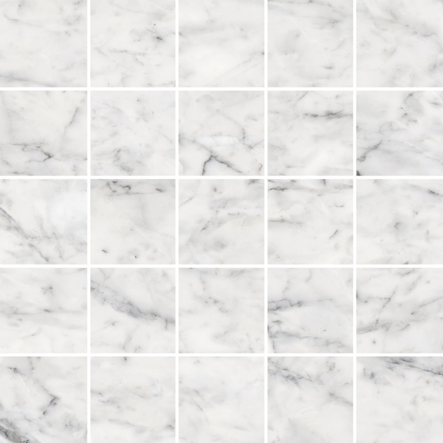Carrara Marmor Blank 5x5 CM Mosaik - KakelExpress
