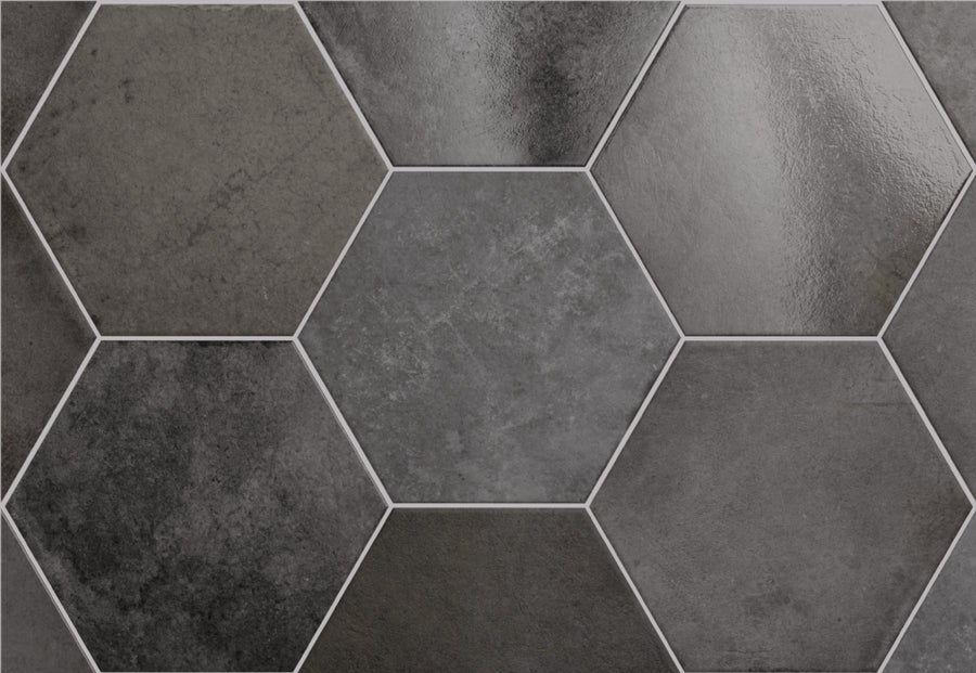 Story Carbon Hexagon 17,5x20 CM Klinker - KakelExpress
