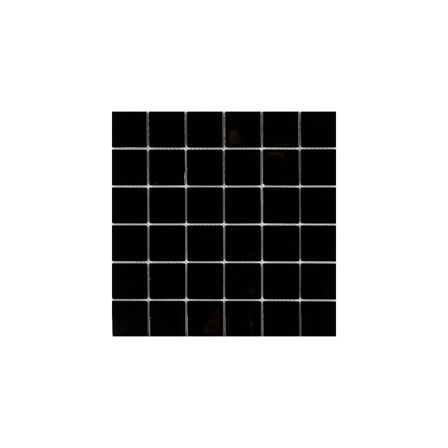 Kristall Svart 48×48 MM Mosaik - KakelExpress