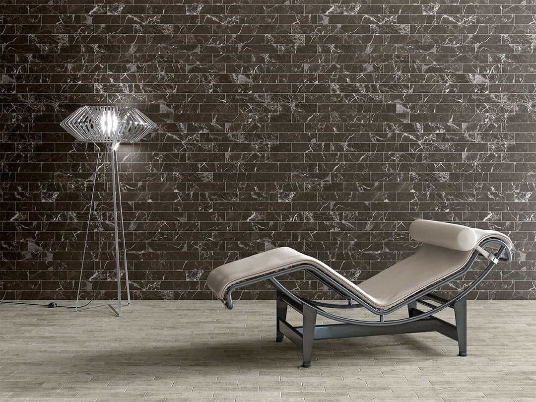 Tattoo Svart 7,5x30 CM Kakel - KakelExpress