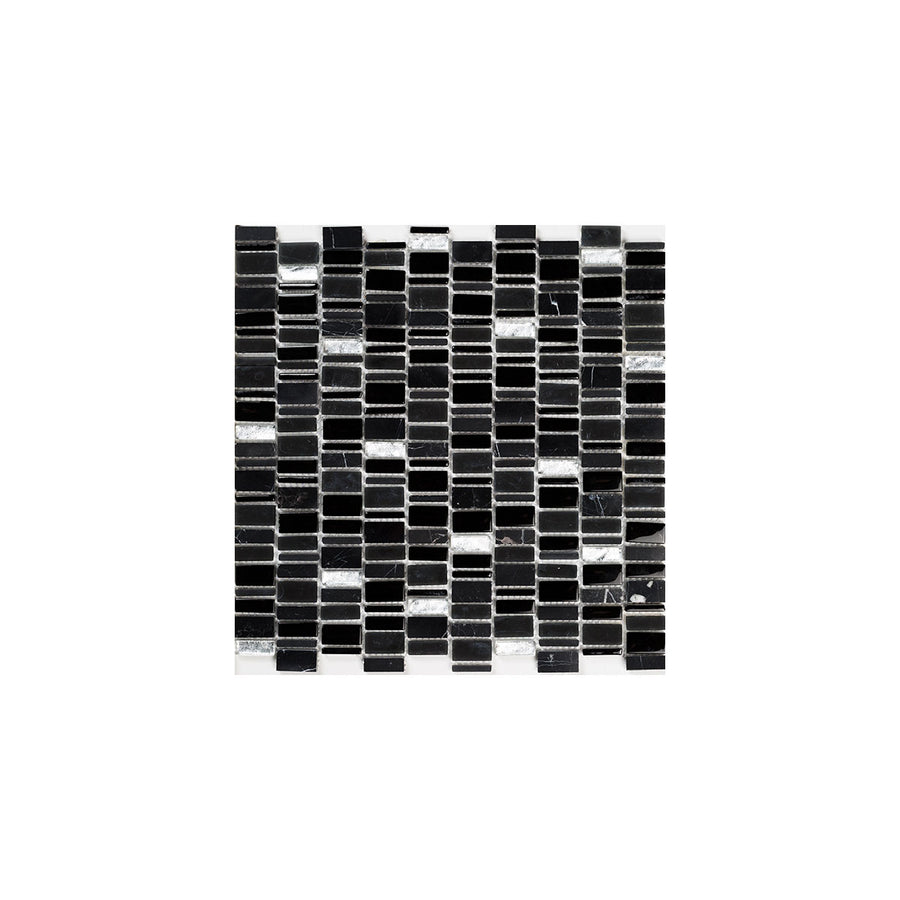 Mixmosaik Waterfall Black 298×298 MM - KakelExpress