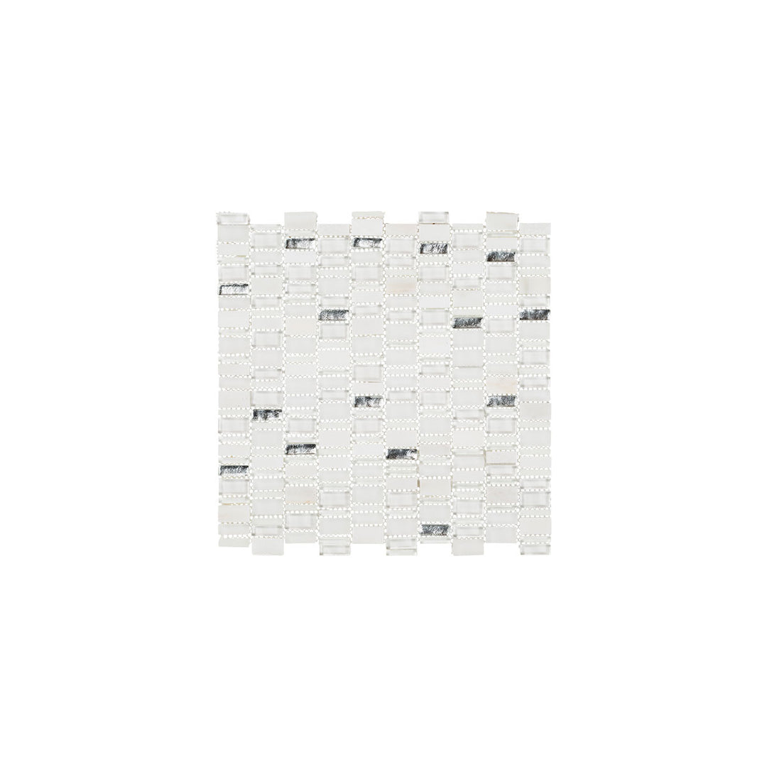 Mixmosaik Waterfall White 298×298 MM - KakelExpress
