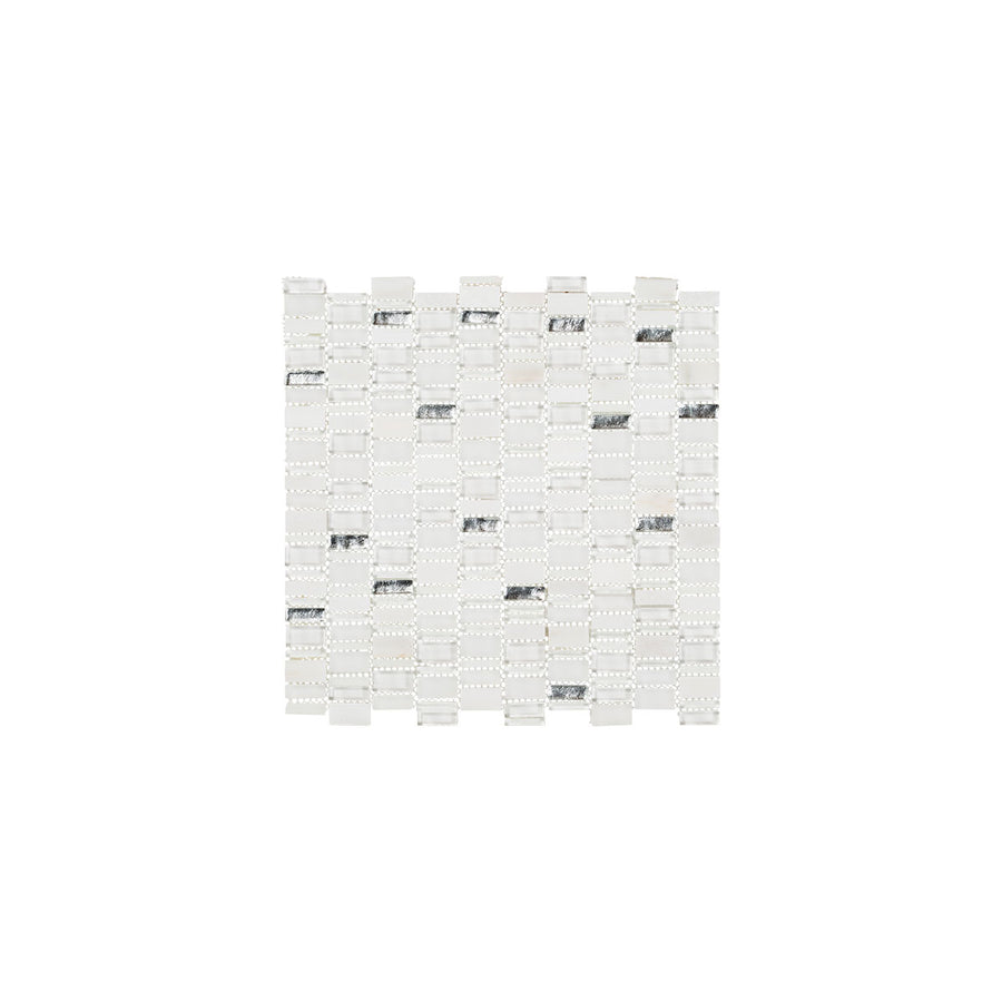 Mixmosaik Waterfall White 298×298 MM - KakelExpress