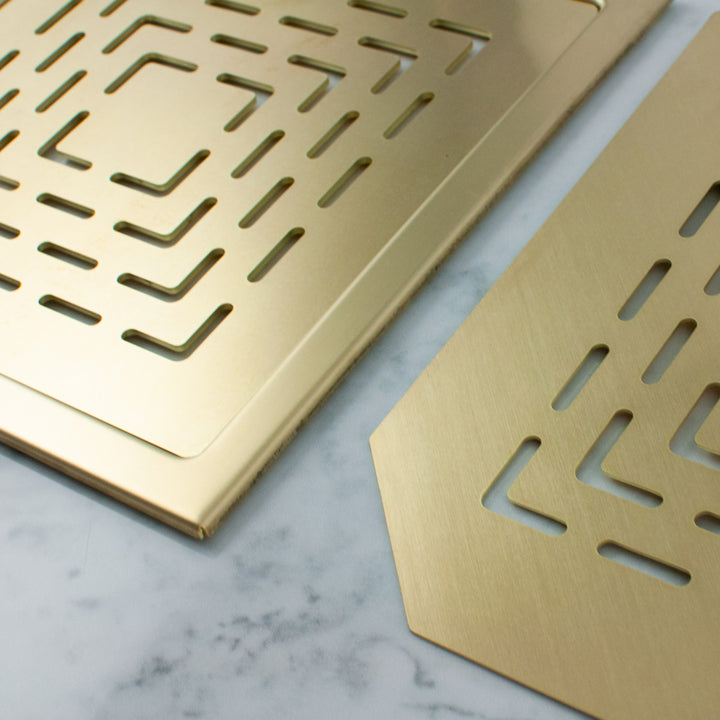 Golvbrunnssil Milano Lux Mässing