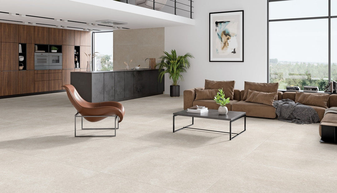 Båstad Beige Matt Rect. 100x100 CM Klinker