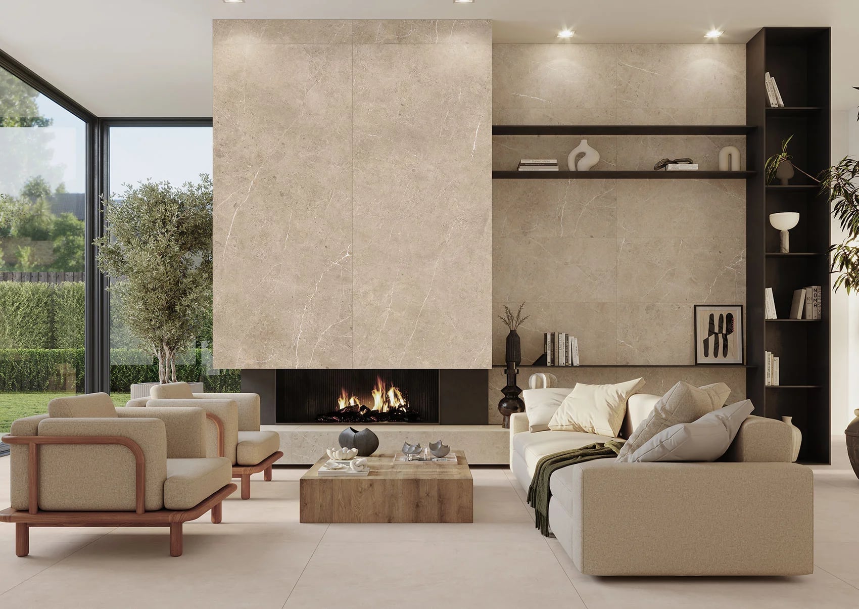 vardagsrum med klinker kakelexpress