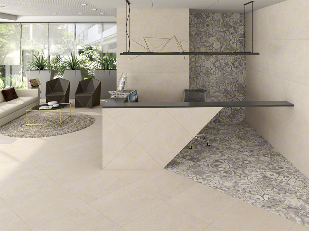 Nassau-R Crema Matt Rect. 80x80 CM Klinker
