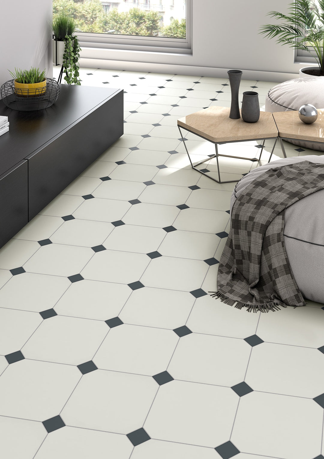 Oktagon White 20x20 CM Klinker