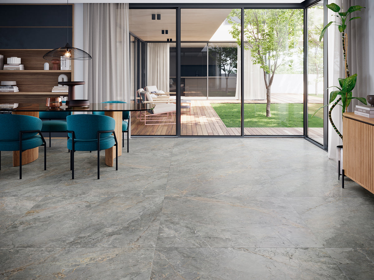 Aura Grey Marmor Matt Rect. 60x60 CM Klinker