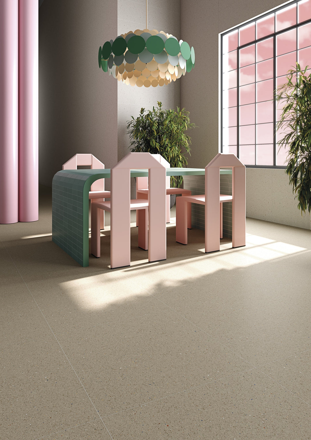 Micra Terrazzo Natur Matt Rect. 60x60 CM Klinker