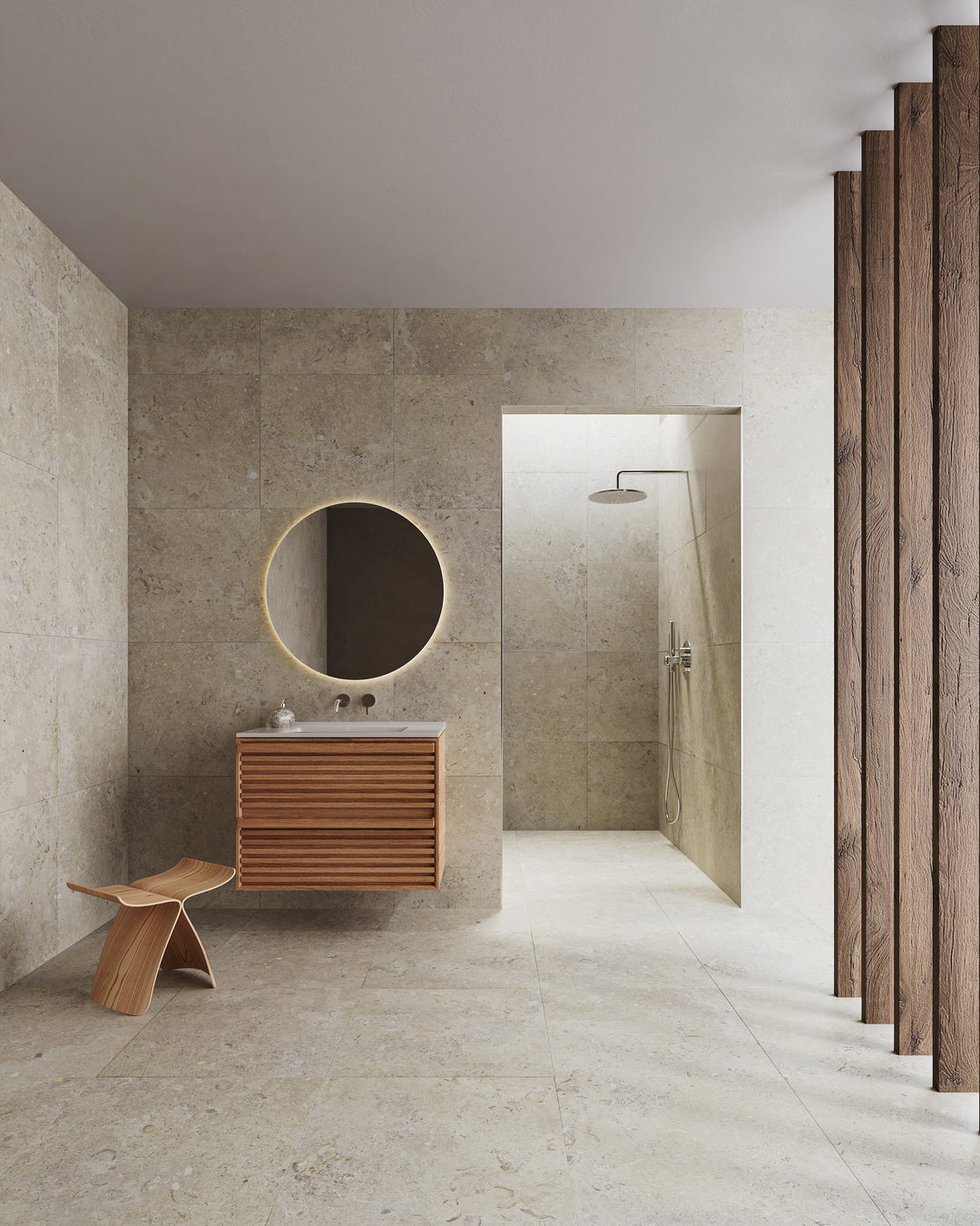 Kalksten Klinker Beige Matt Rect. 60x60 CM Klinker