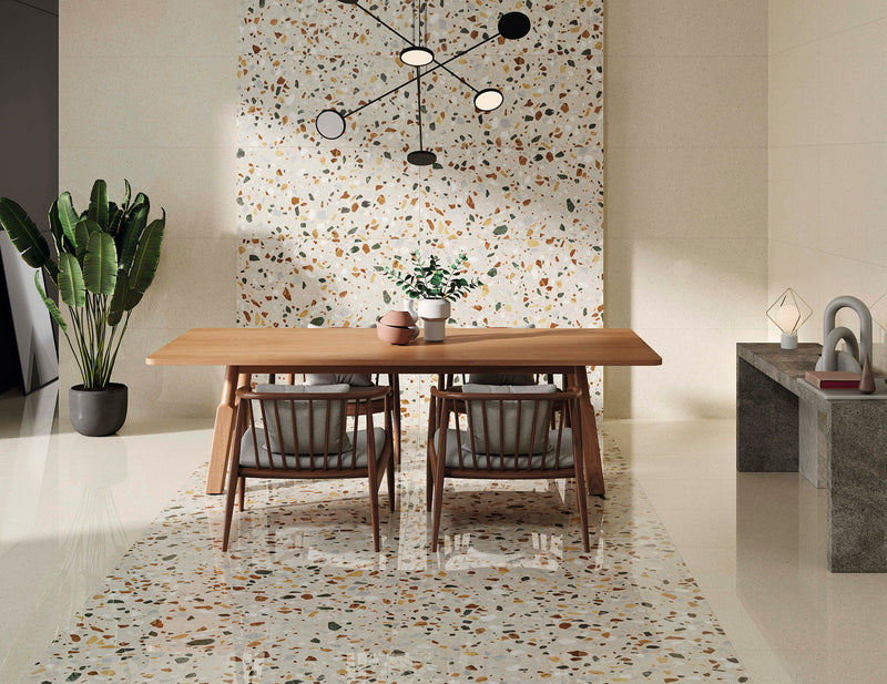 Terrazzo Stone Beige Matt Rect. 60X120 CM Klinker