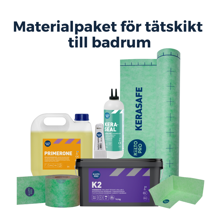 Materialpaket tätskikt för badrum 3 kvm Kiilto