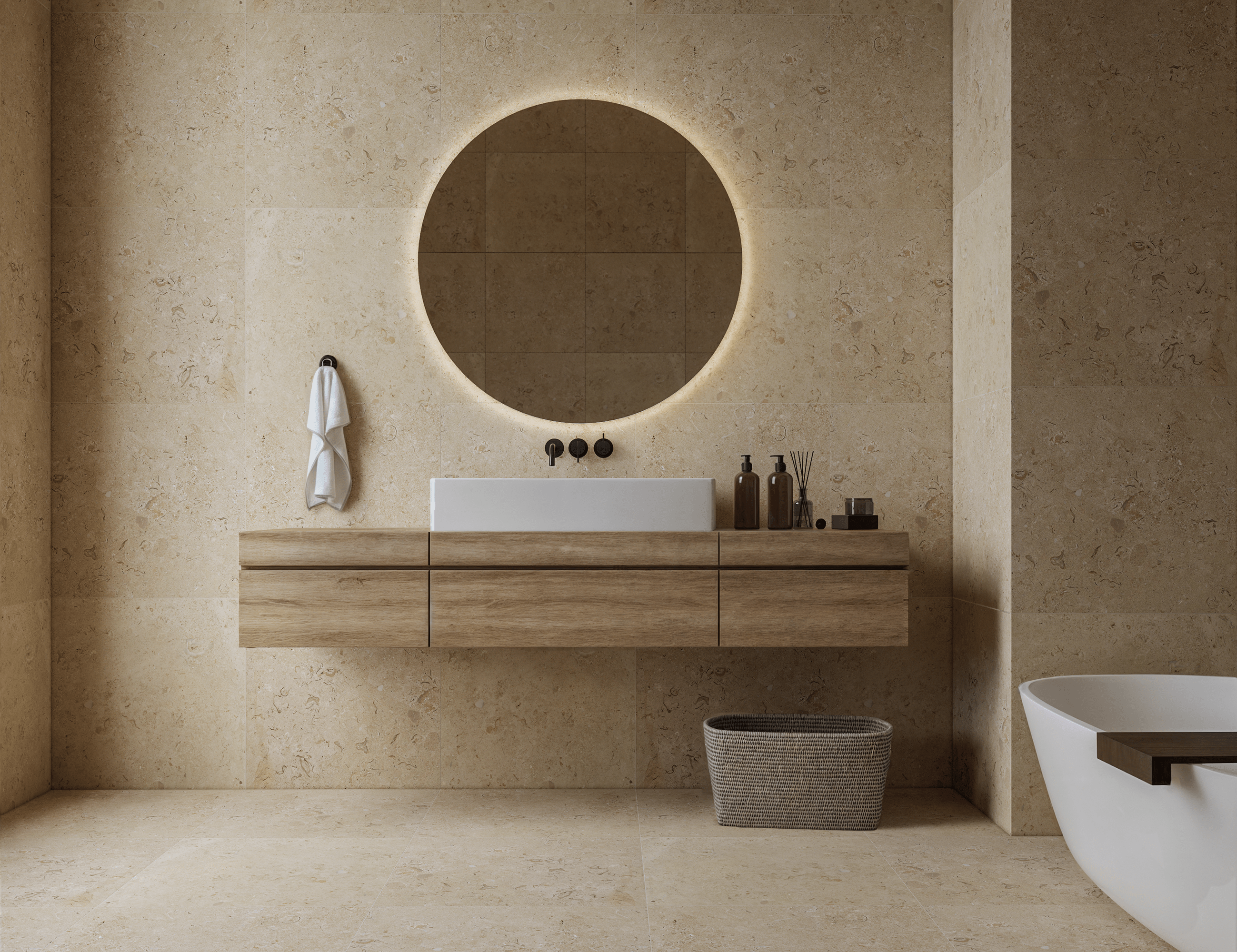 Aspö Kalk Ivory Matt Rect. 60x60 CM Klinker - Trendi Kakel - KakelExpress