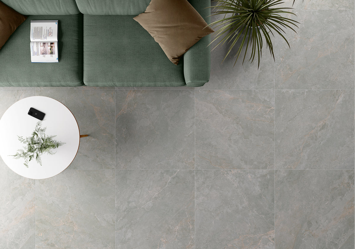 Aura Grey Marmor Matt Rect. 60x60 CM Klinker