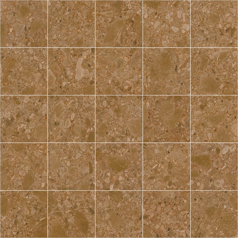 Color Brown Terrazzo Matt Rect. 60x60 CM Klinker - Trendi Kakel - KakelExpress
