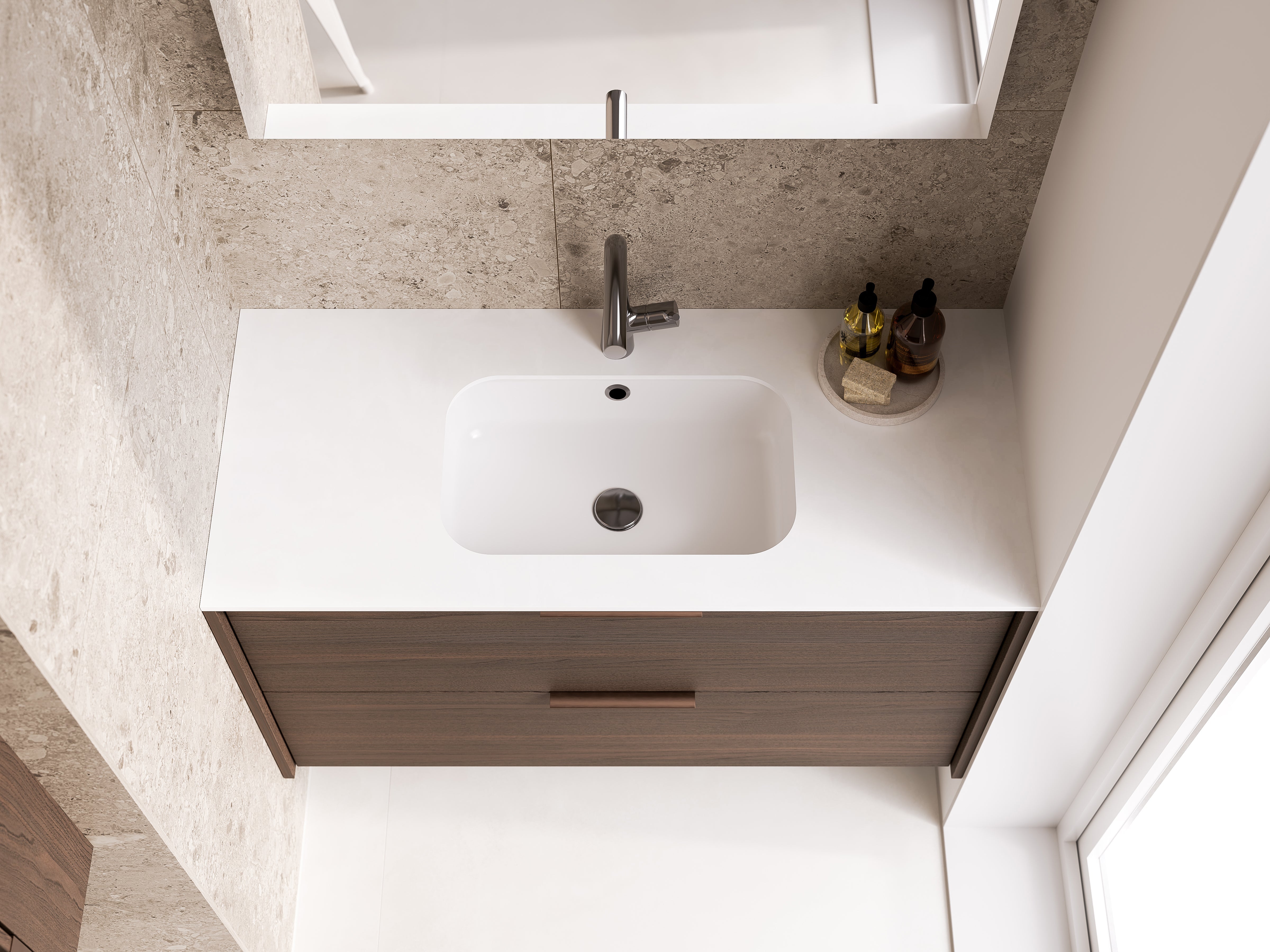 Design 90 CM med spegelskåp - Temal - KakelExpress