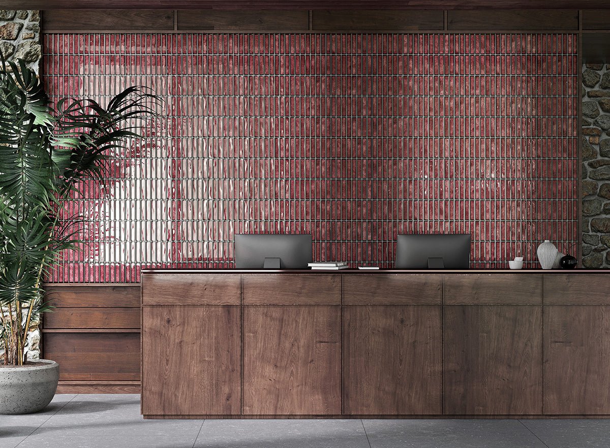 Domino Röd 15x30 CM Kakel - tidlöst - KakelExpress