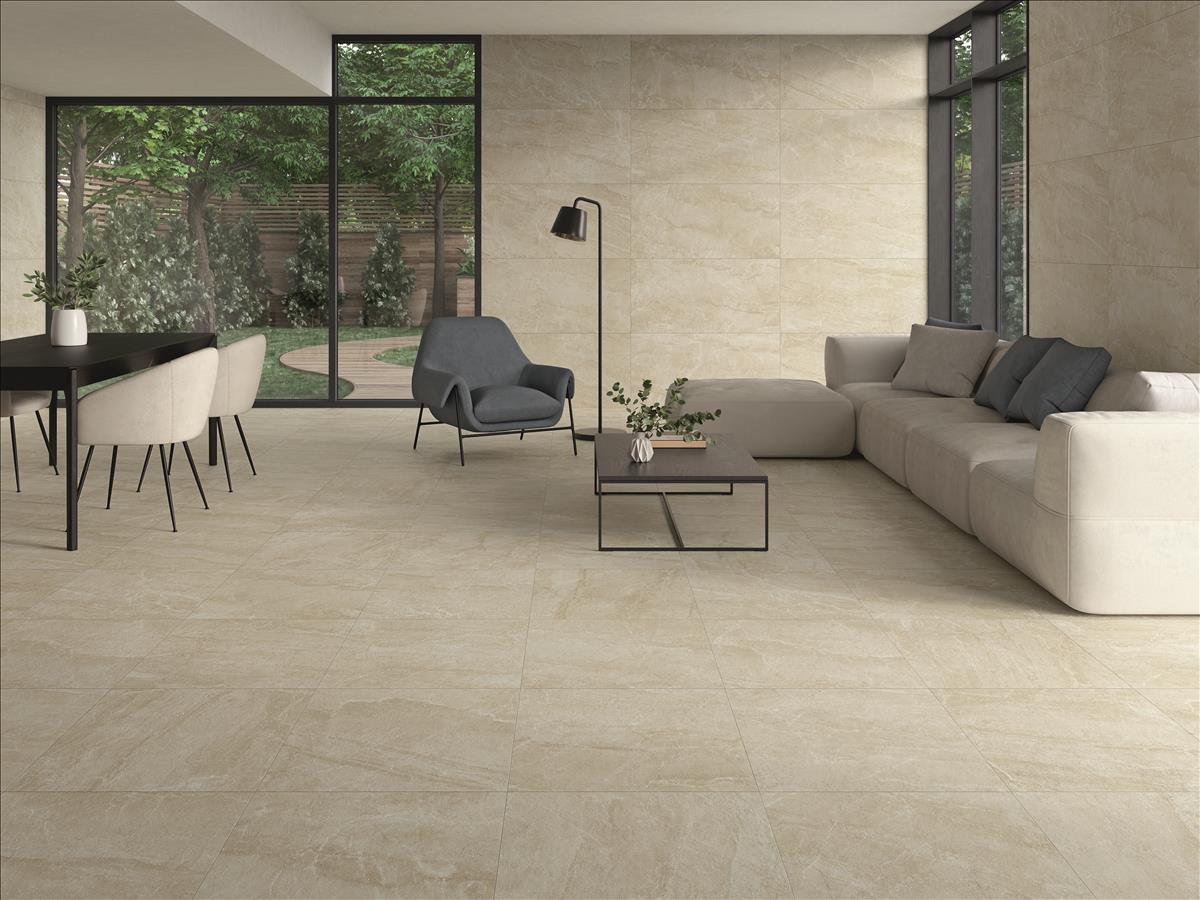 Elegant Marble Beige Matt Rect. 60x60 CM Klinker - Trendi Kakel - KakelExpress