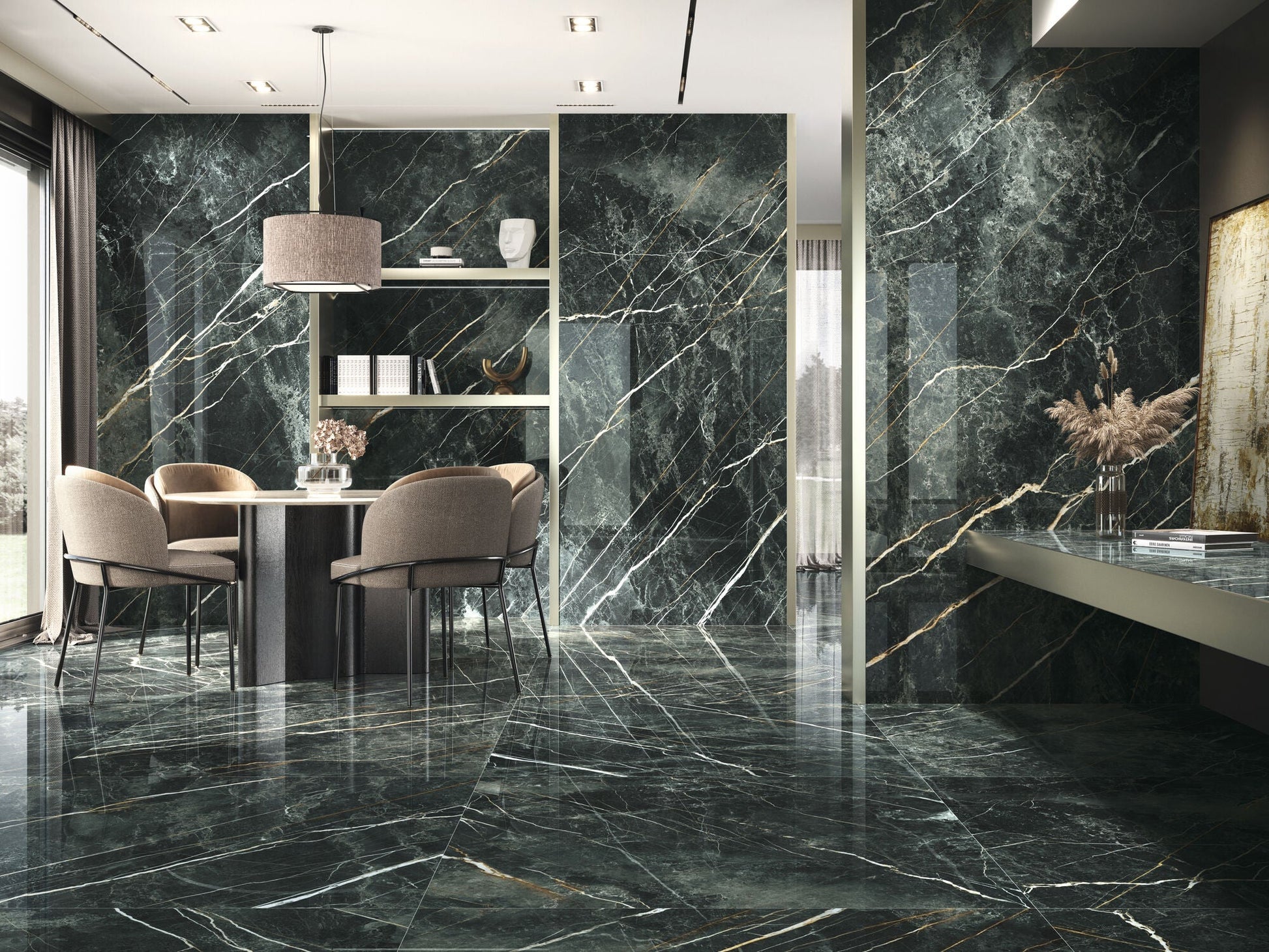 Elegant Marble Green Rect. 60x60 CM Klinker - Trendi Kakel - KakelExpress