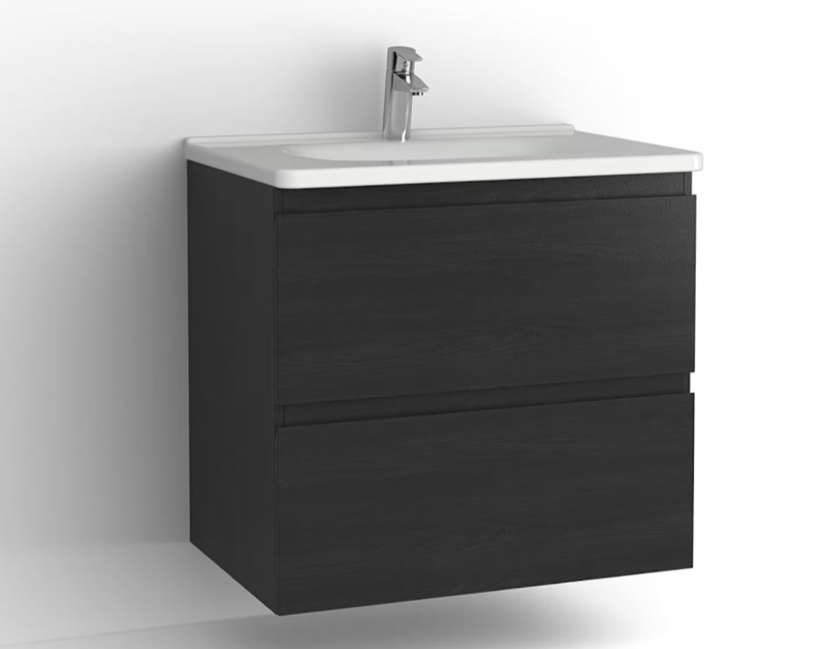 Tvättställsskåp Flow 750 Svart ask Vedum