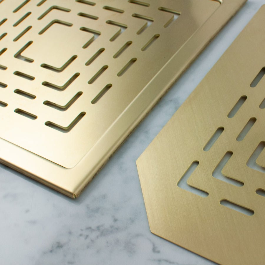 Golvbrunnssil Milano Lux Mässing - TEBO - KakelExpress