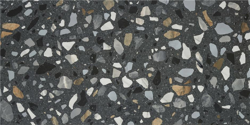 Terrazzo Stone Antracit Matt Rect. 60x120 CM Klinker