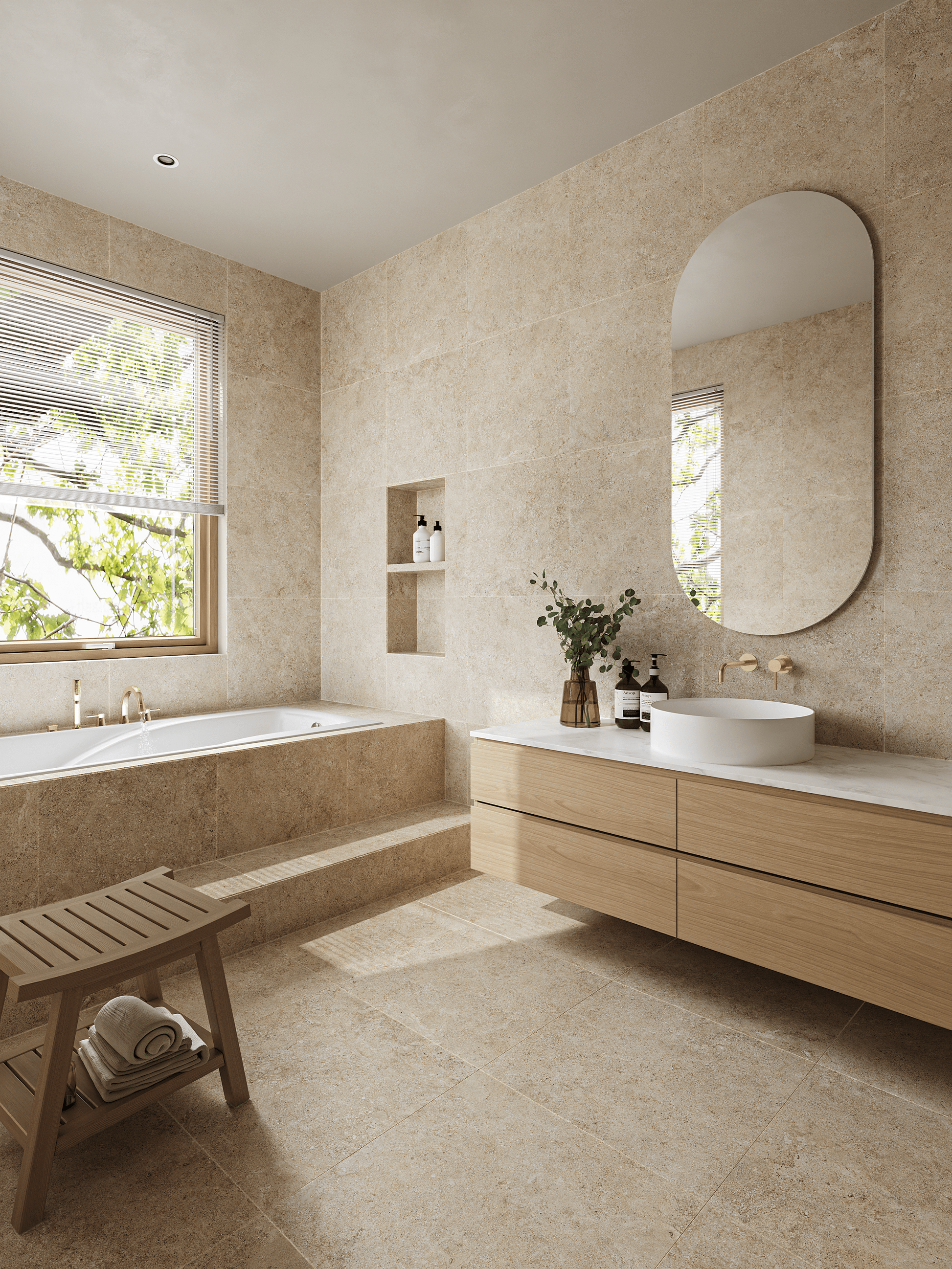 Gute Kalksten Beige 60x60 CM Klinker - Trendi Kakel - KakelExpress