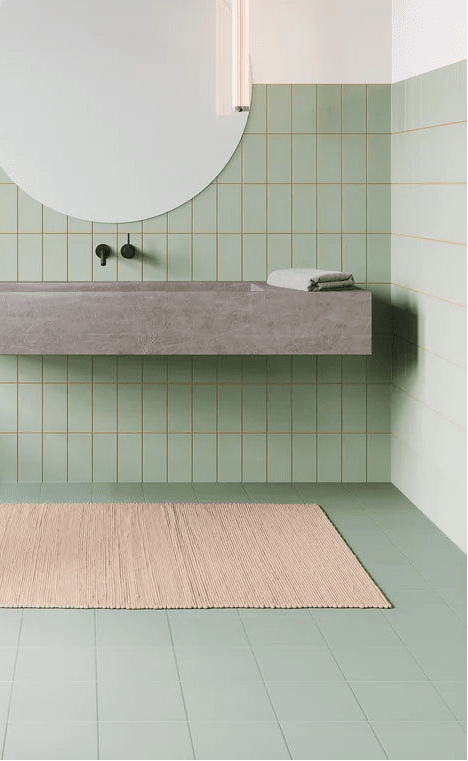 Kreativ Ljusgrön Blank 10x20 CM Kakel - Trendi Kakel - KakelExpress