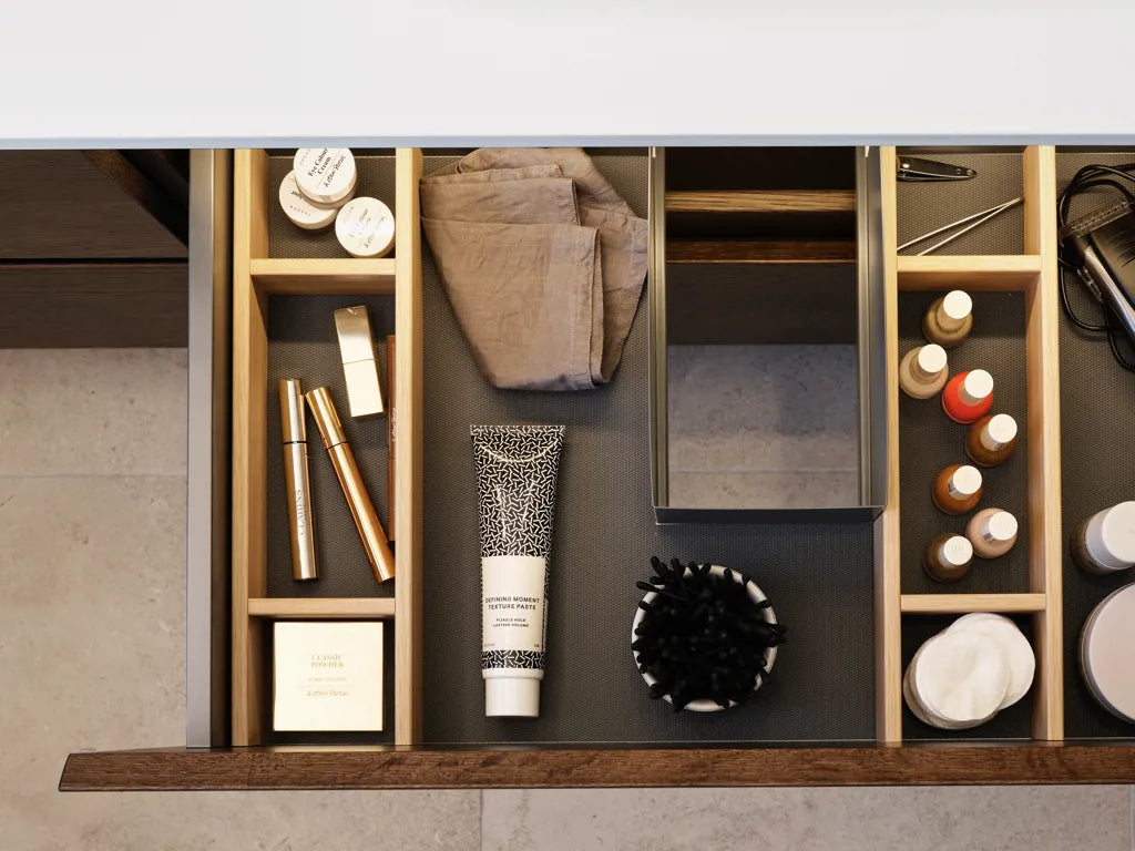 Tvättställsskåp Flow 1200 Betonggrå med 2 lådor Vedum