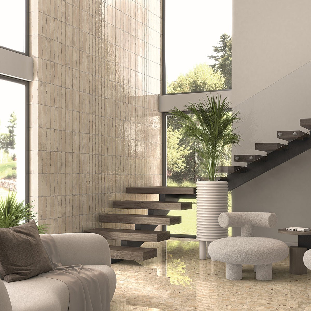 Luca Vit 8x31,5 CM Kakel - tidlöst - KakelExpress