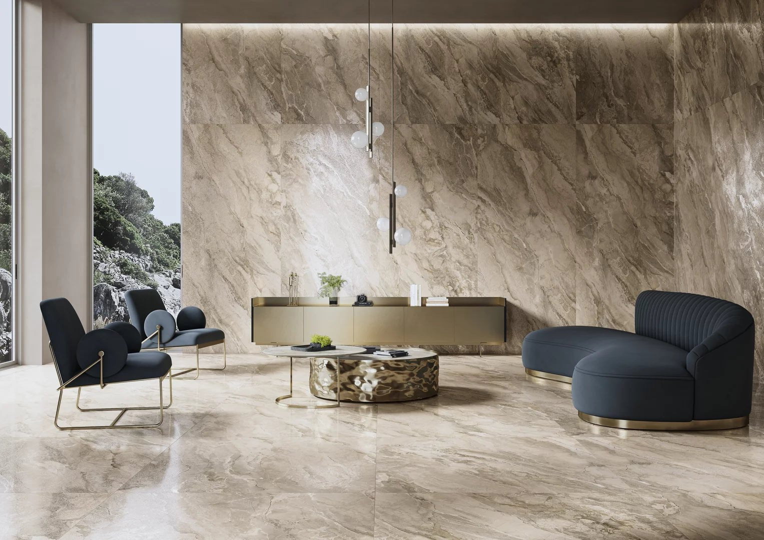 Madrid Marble Taupe Rect. 60x60 CM Klinker - Trendi Kakel - KakelExpress