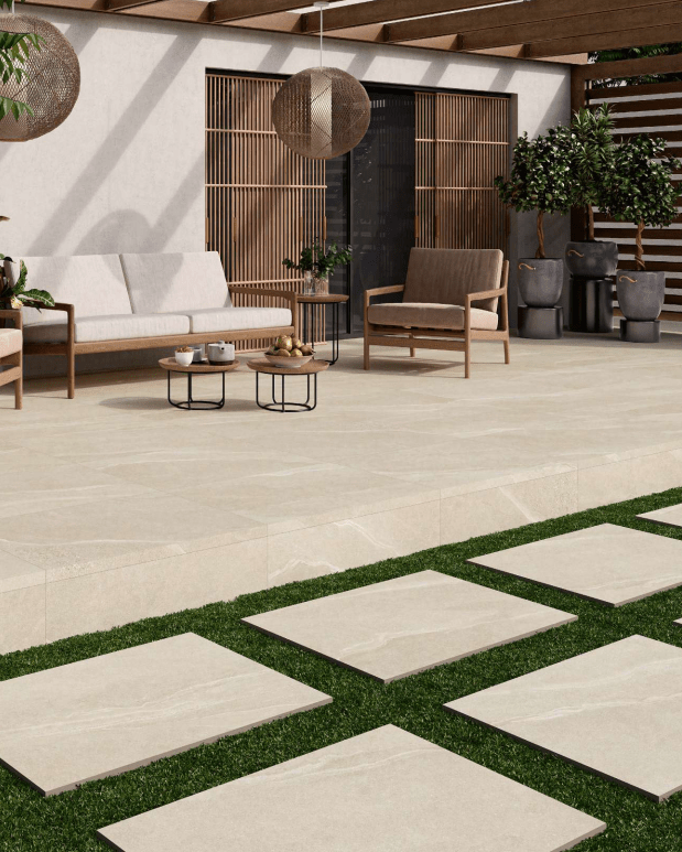 Naxos Ivory 2.0 60x60 CM Uteklinker (20MM i tjocklek) - Trendi Kakel - KakelExpress