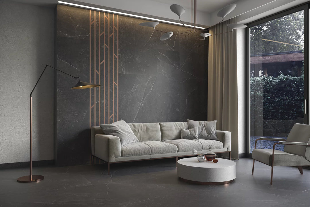 Marmor Nero Matt Rect. 60x60 CM Klinker