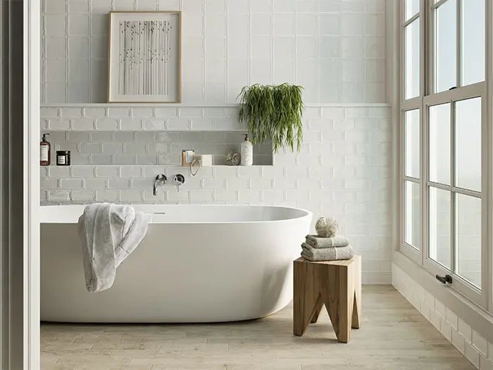 Riviera Vit 7,5x30 CM Kakel - tidlöst - KakelExpress