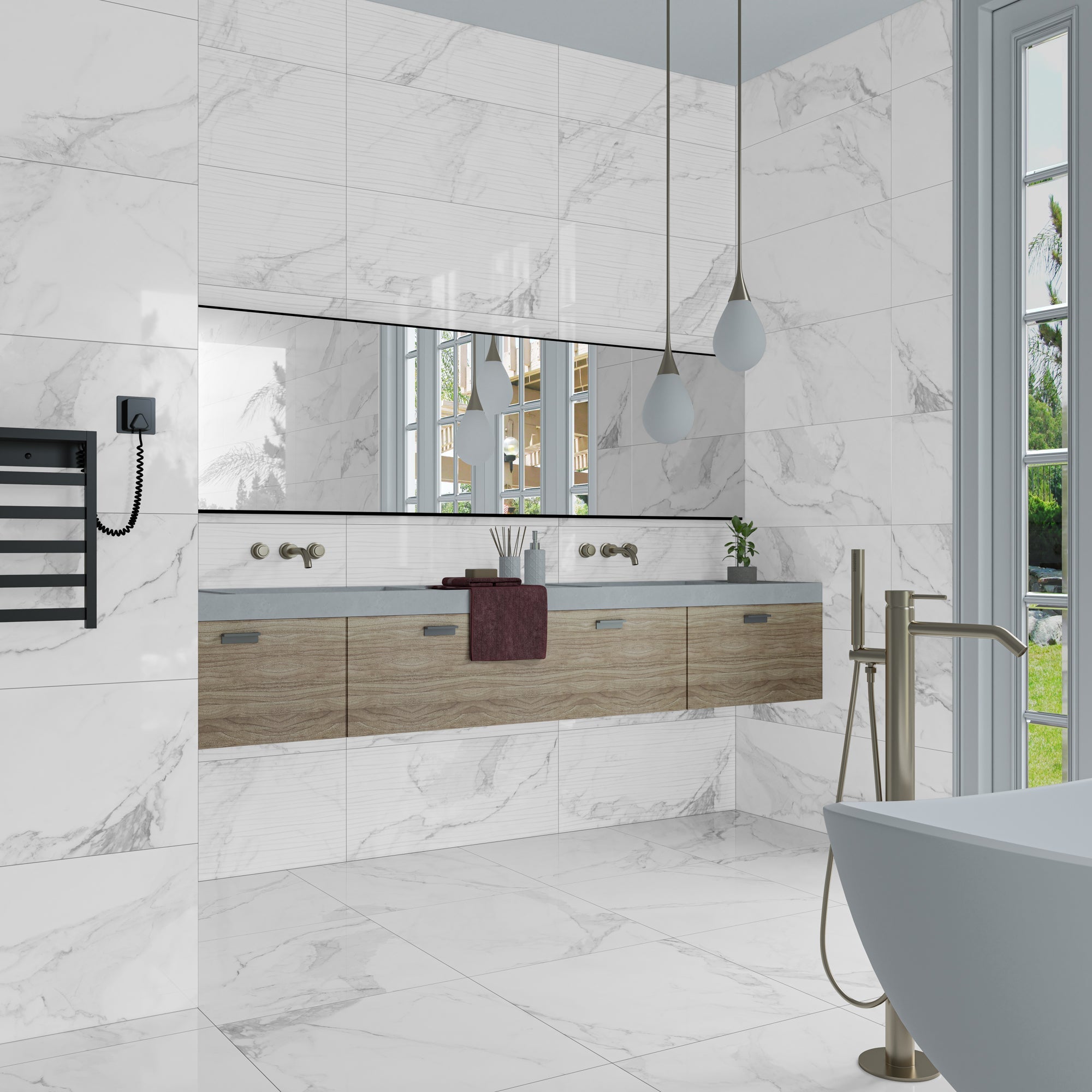 Royal Marble White Blank Rect. 60x60 CM Klinker - Trendi Kakel - KakelExpress