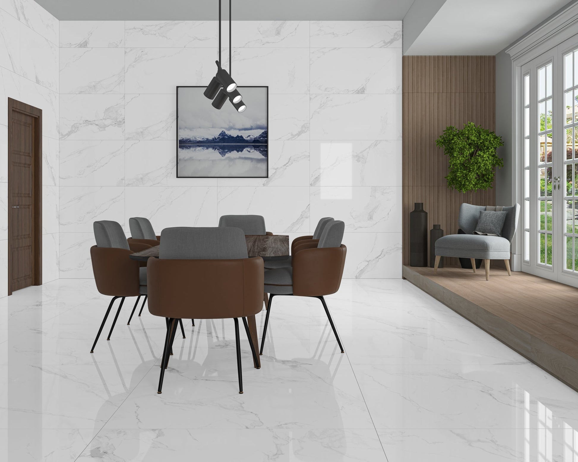 Royal Marble White Blank Rect. 60x60 CM Klinker - Trendi Kakel - KakelExpress